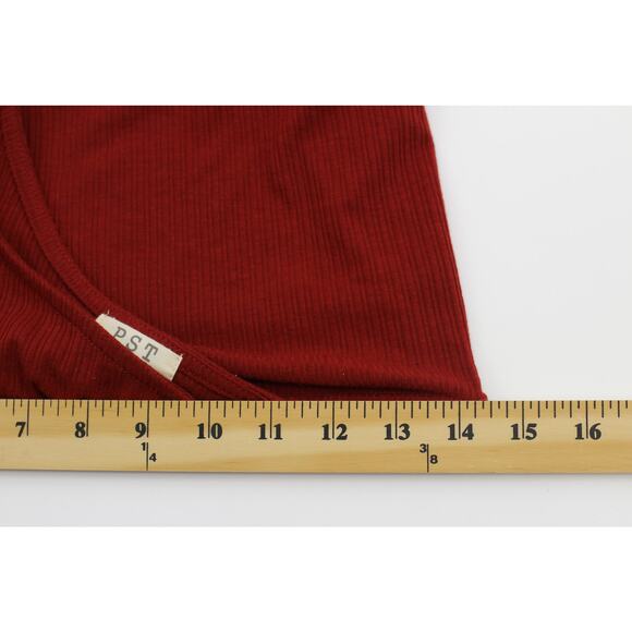 NWT PST by Prject Social T red one sleeve crop top womens medium coquette - Picture 5 of 5